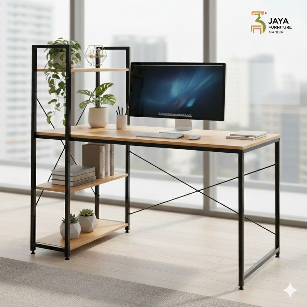 Rak Meja Kerja Industrial / 3® Jaya Furniture Mandiri /rak meja/meja kerja/meja kantor/rak buku/rak 