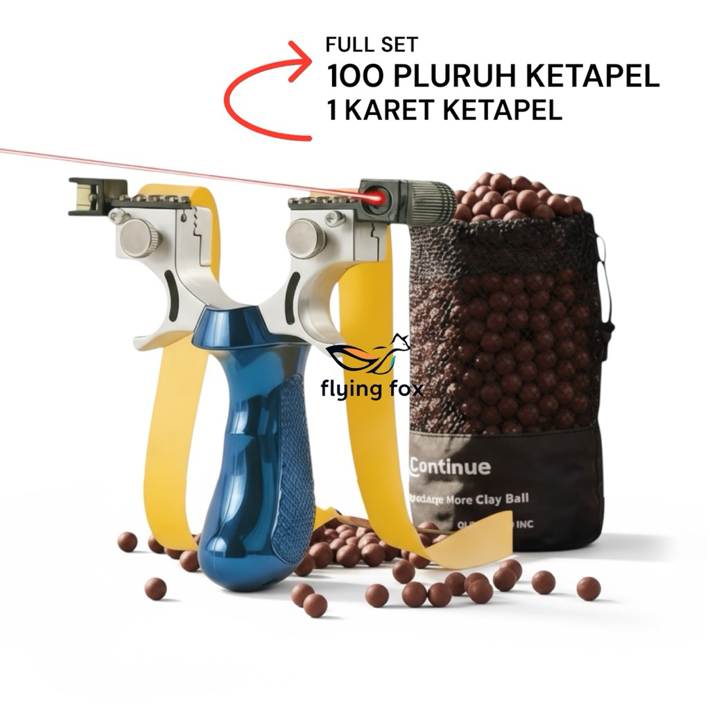 ketapel laser suliao resin biru full set / ketapel olahraga
