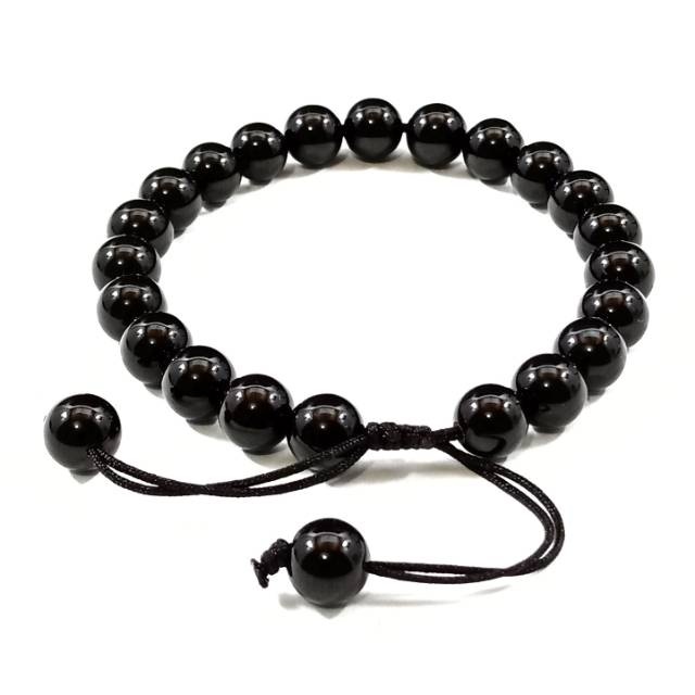 Gelang Pria Batu Giok Hitam Asli Original - Gelang Batu Black Jade - Gelang Giok Pria Wanita
