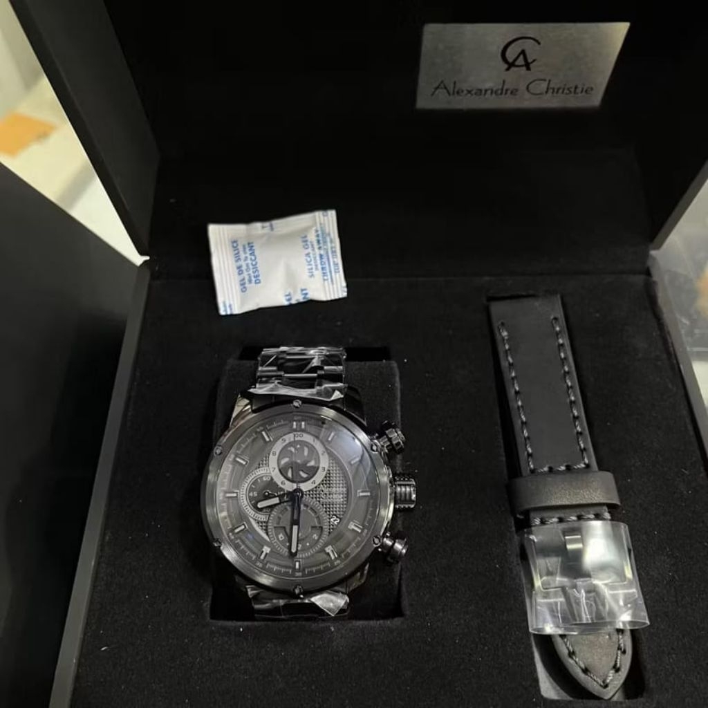 JAM TANGAN PRIA ALEXANDRE CHRISTIE AC 6239 / AC6239 BLACK ORIGINAL