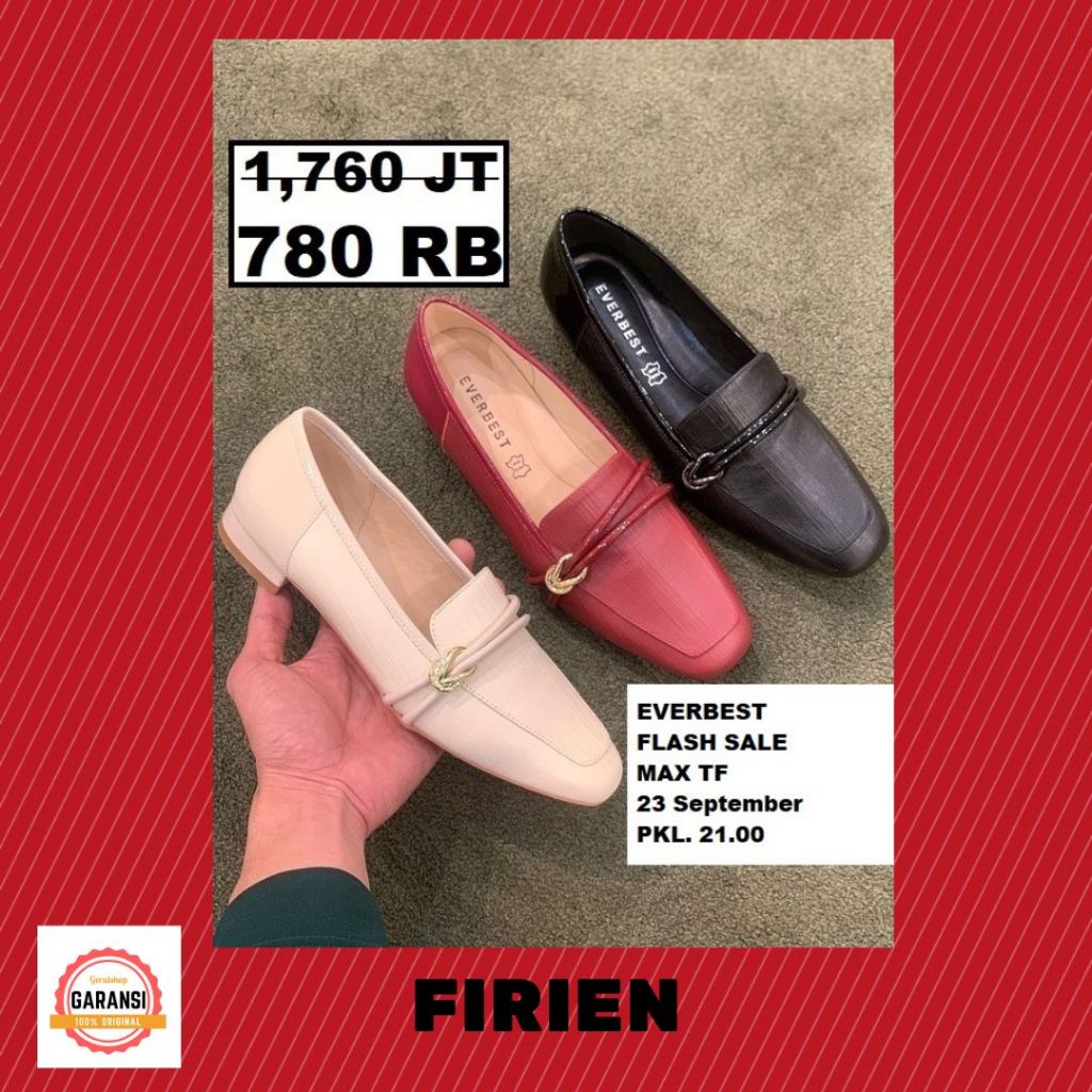 Sepatu flat wanita seri FIRIEN Everbest 100% original sale