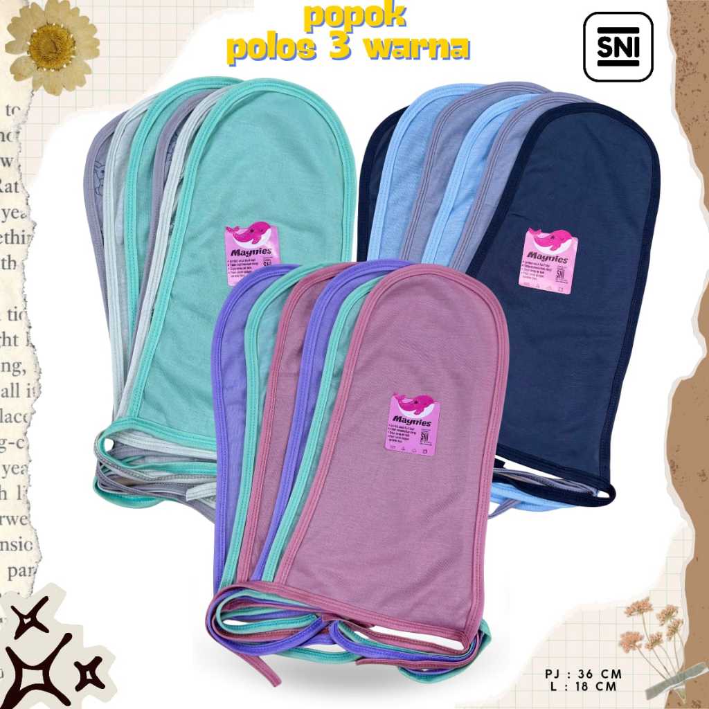 Popok kain bayi 1 lusin popok tali bayi baru lahir 1/2 lusin