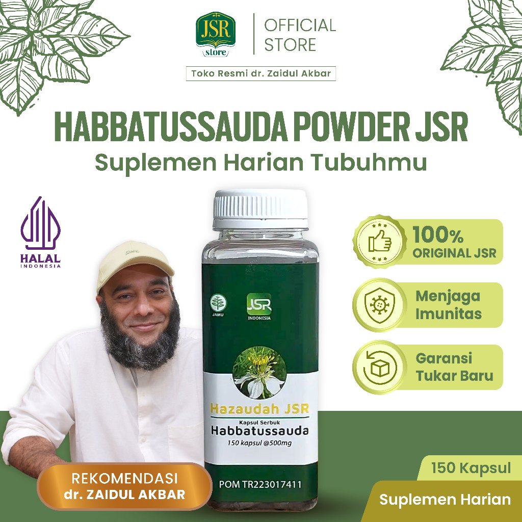 Habbatussauda Powder JSR Rekomendasi dr Zaidul Akbar - 150 Kapsul