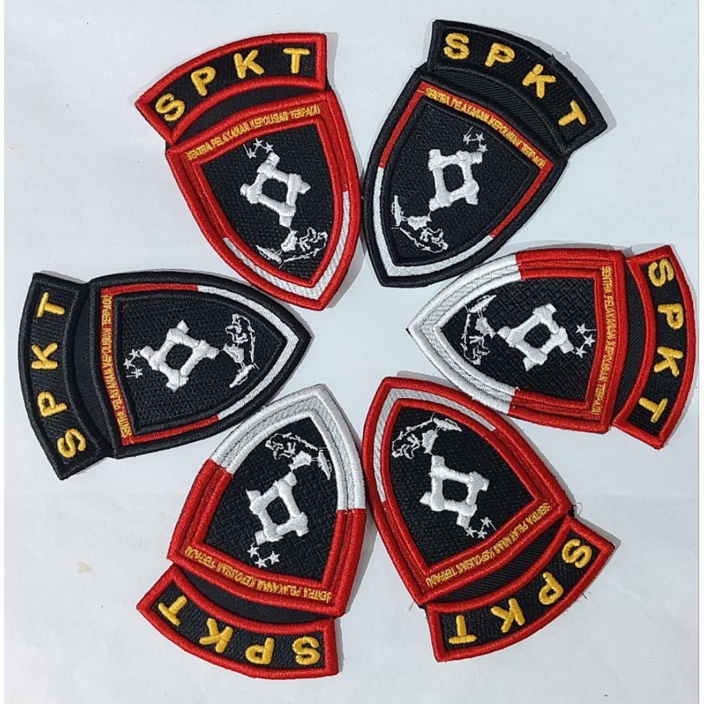 logo Spkt polri Bordir Timbul