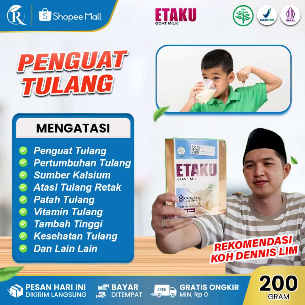 ETAKU Susu Pertumbuhan Tulang Anak Penguat Tulang Anak Susu Tinggi Kalsium Tambah Tinggi Anak