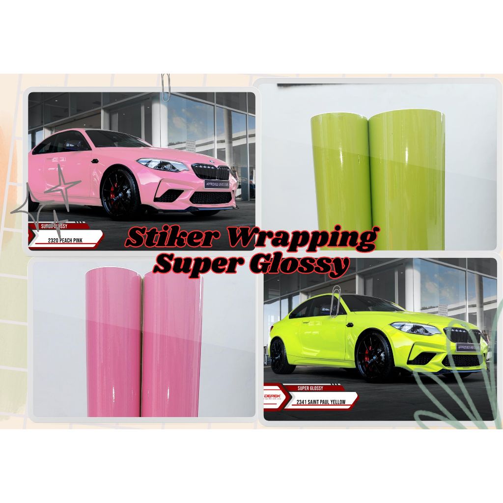 Stiker Derek Wrapping 50 CM X 50 CM / Stiker Super Glossy Derek