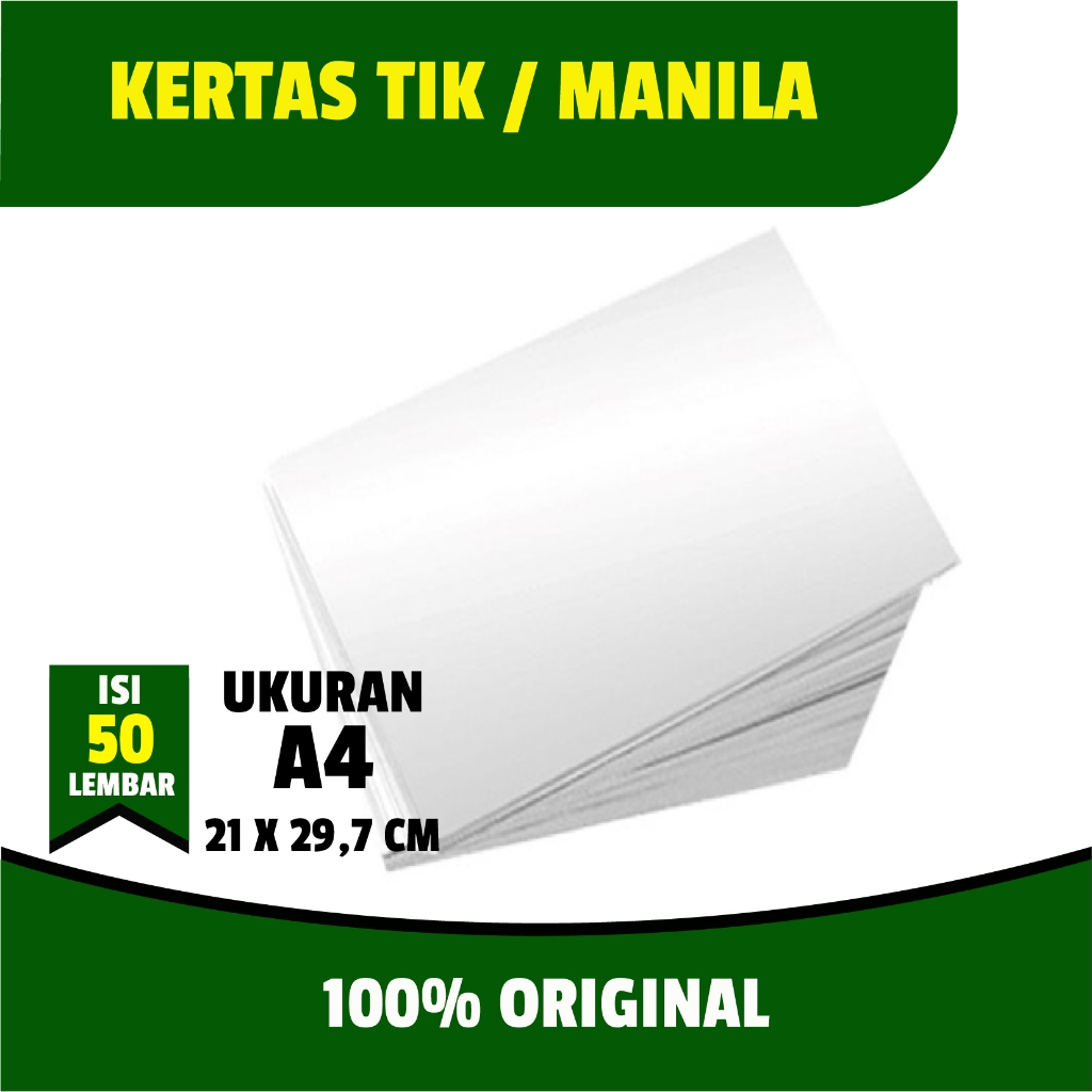 Kertas Tik/Manila A4 50 Lembar