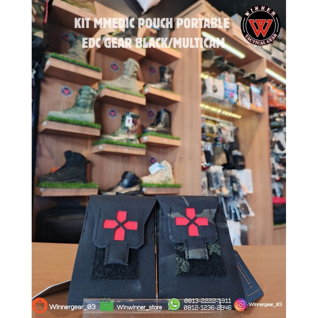 Kit Medic pouch portable edc gear black / multicam