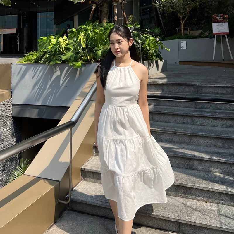 RX FASHION - HEIDI DRESS WANITA / DRESS HALTER WANITA KOREAN STYLE -NP