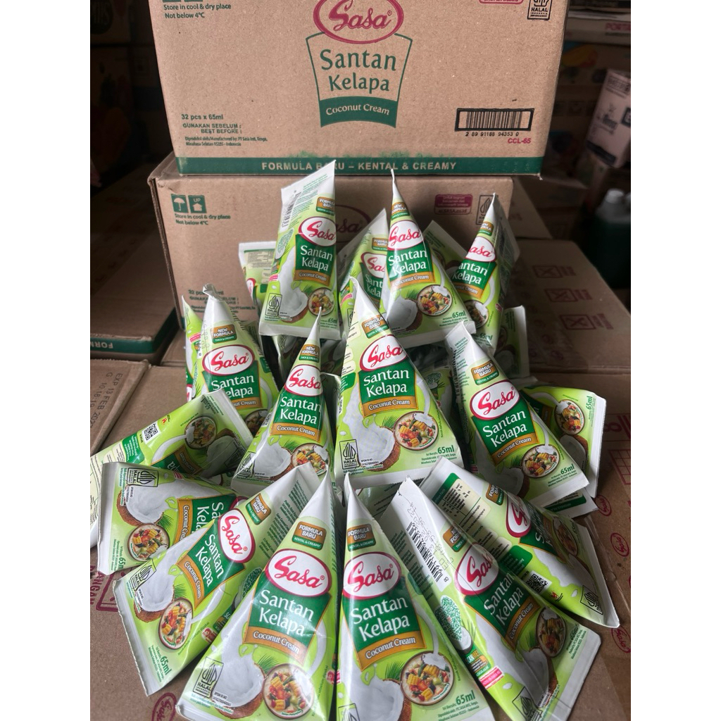 santan sasa 65ml cair  1 dus 32 pcs