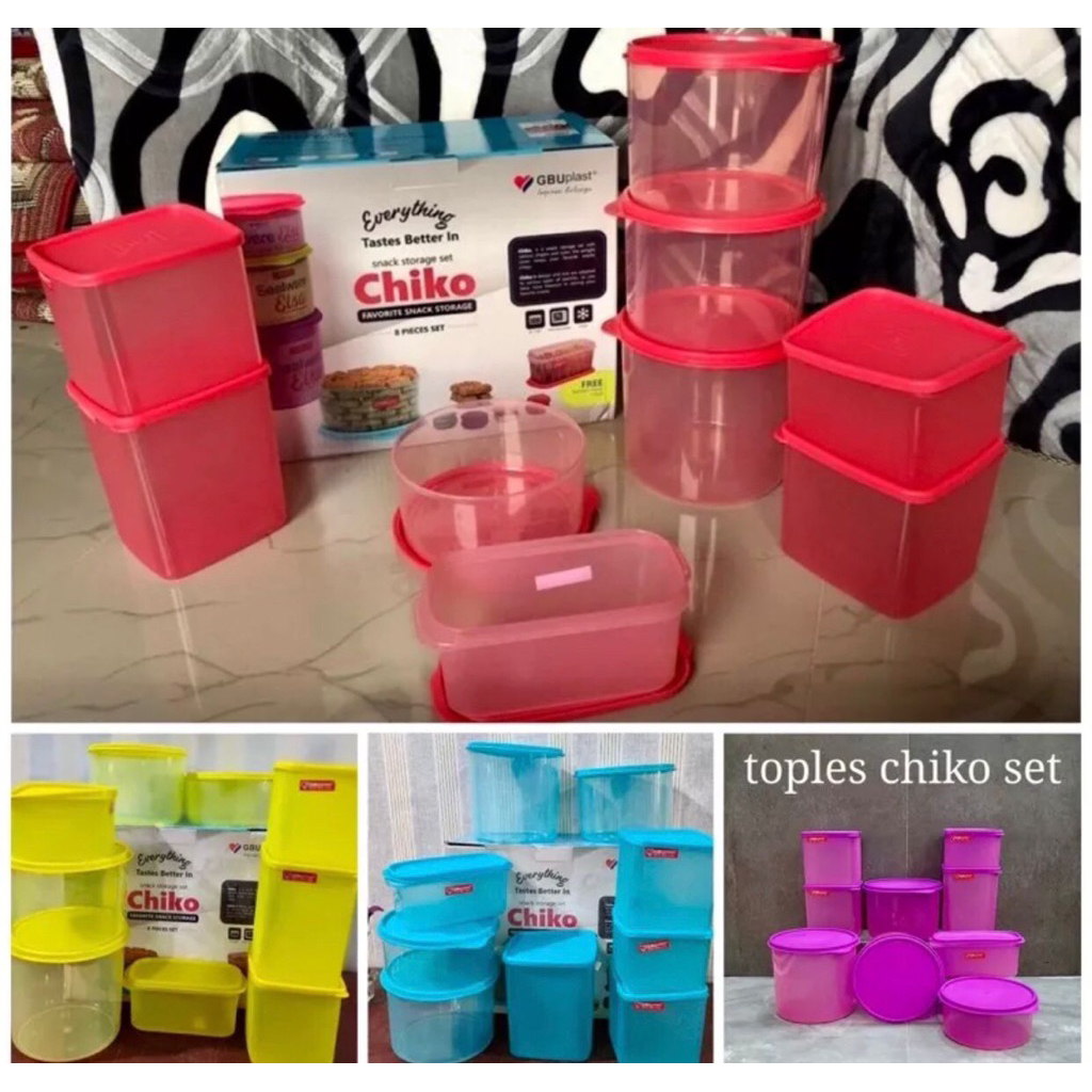 GBU PLAST CHIKO TOPLES SET 8+BPA FREE FOOD GRADE