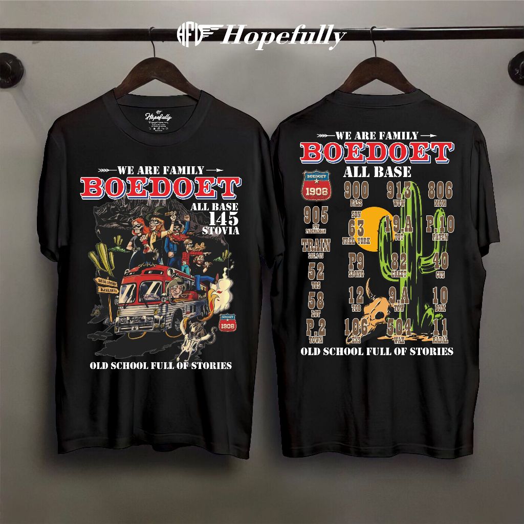 Kaos BOEDOET 1908 ALL BASE 145 Stovia School Full Of Stories / Kaos Boedoet terbaru Bahan 100% Catto
