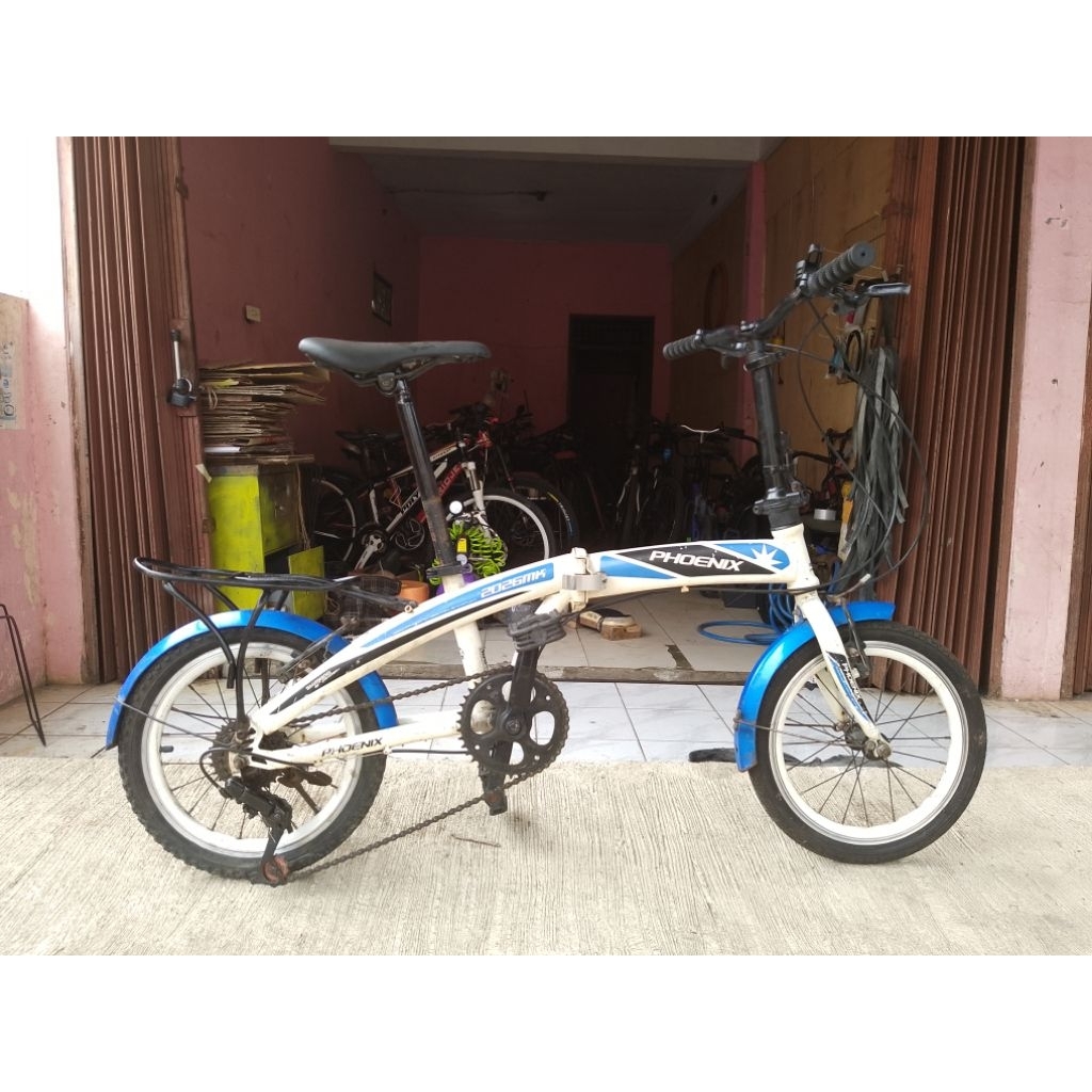 Sepeda Lipat Seken Exotic UK 16 Inch Speed 6 Siap Pakai