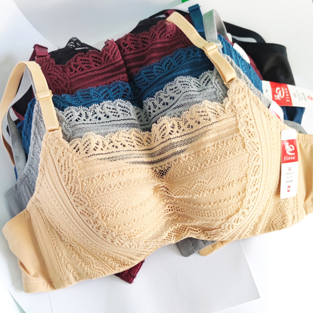 BH Elena Kemben Renda Berkawat | Bra BH Cup B Brokat Busa Tipis Kait 3 | Pakaian Dalam Wanita Bandea