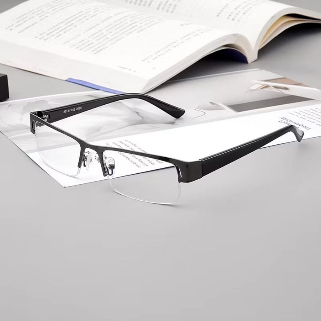 KACAMATA (MINUS) PRIA DAN WANITA DENGAN BINGKAI FRAME VERNESIA WARNA HITAM PHOTO ASLI100% UKURAN MIN