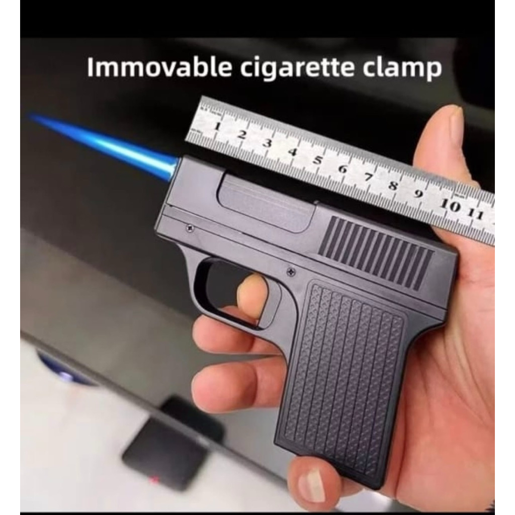 TERBARU GUYS,,,Korek Api Unik Keren.Korek Api Pistol Plus Kotak Korek Api Bara Las.