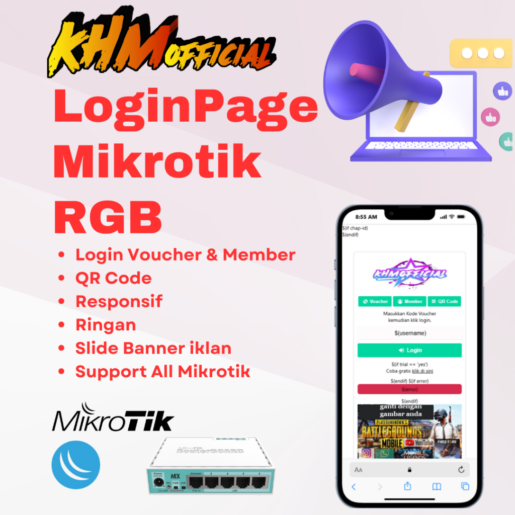 Login PAge Mikrotik Slide Banner V3