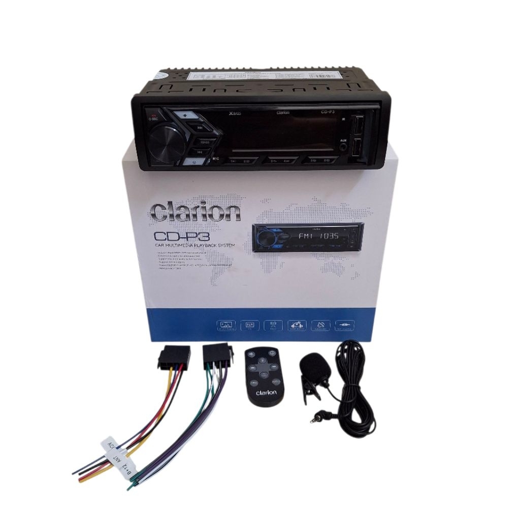 Single din clarion cd-p3 p17 single mp3 bluetooth clarion