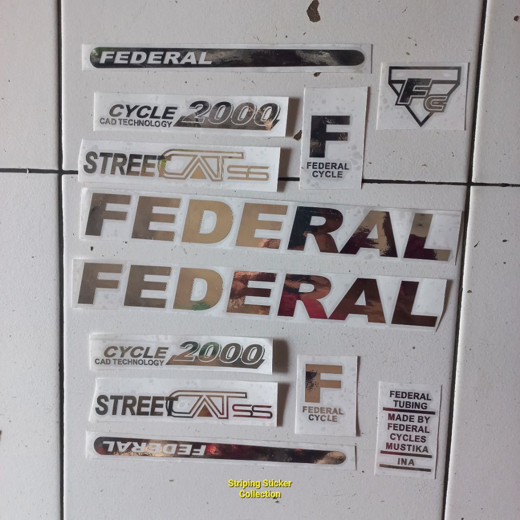 Sticker stiker Sepeda FEDERAL FC 200 STREET CAT FEDERAL CITY CAT FEDERAL LADY CAT STRAY CAT Street c