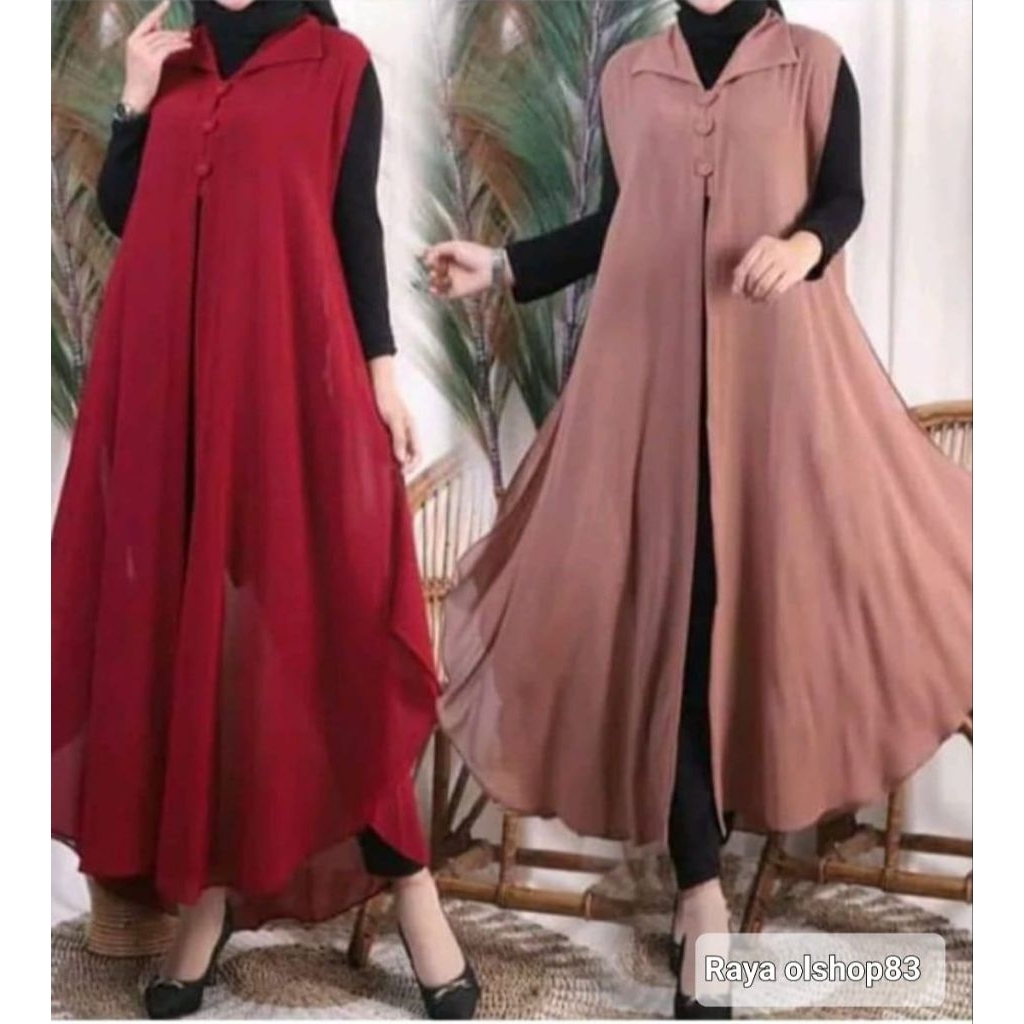 Outer/long outer/cardigan ceruty premium