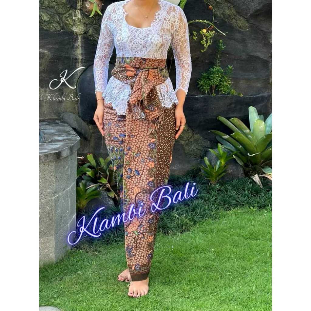 Klambi Bali - Kamen Viscose Atbm Serat Nanas Kamen ATBM Lembaran Set Selendang