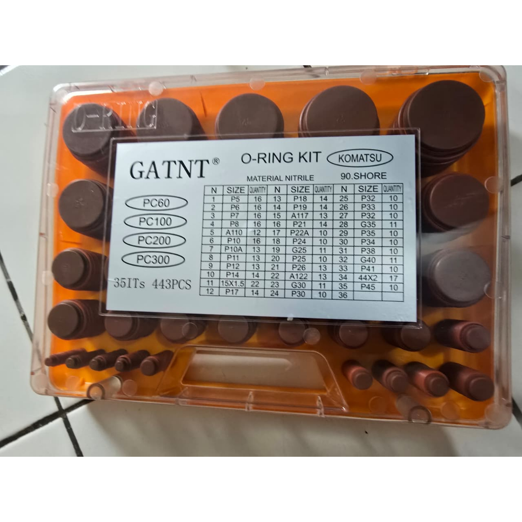 ORING BOX O-RING KIT KOMATSU KOBELCO HITACHI CAT BAHAN VITON FKM