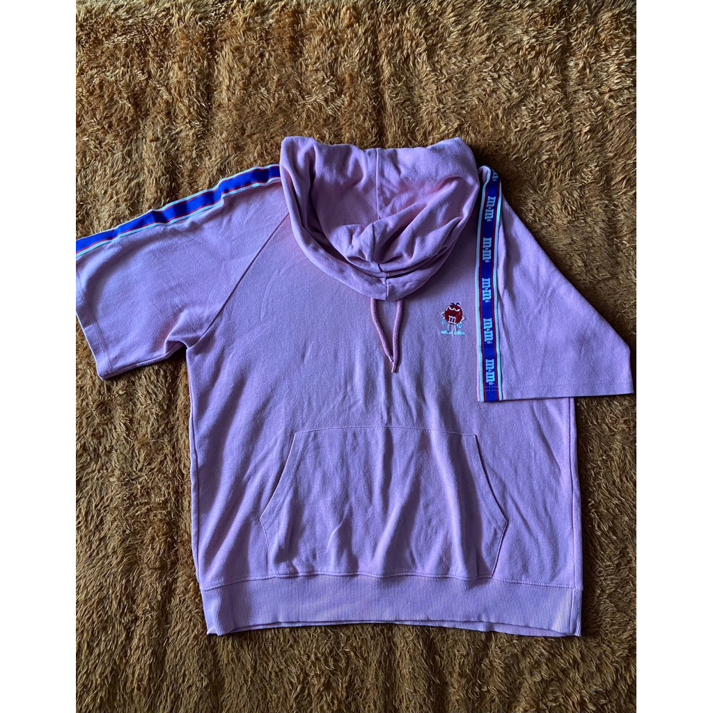 Hoodie Wanita Lengan Pendek Pink