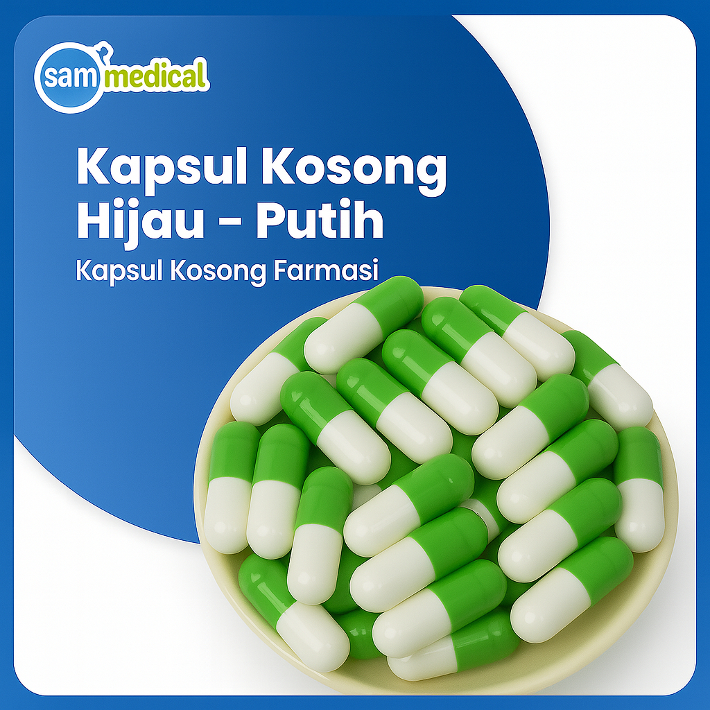 Kapsul Kosong Hijau Putih Semua Ukuran / Cangkang Kapsul Kosong isi 1000