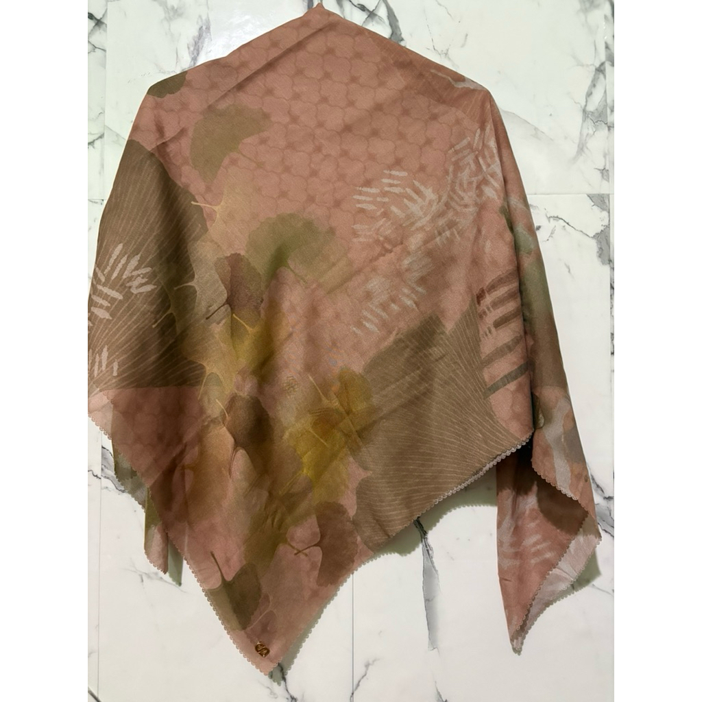 GINKO SALMON BUTTONSCARVES PRELOVE