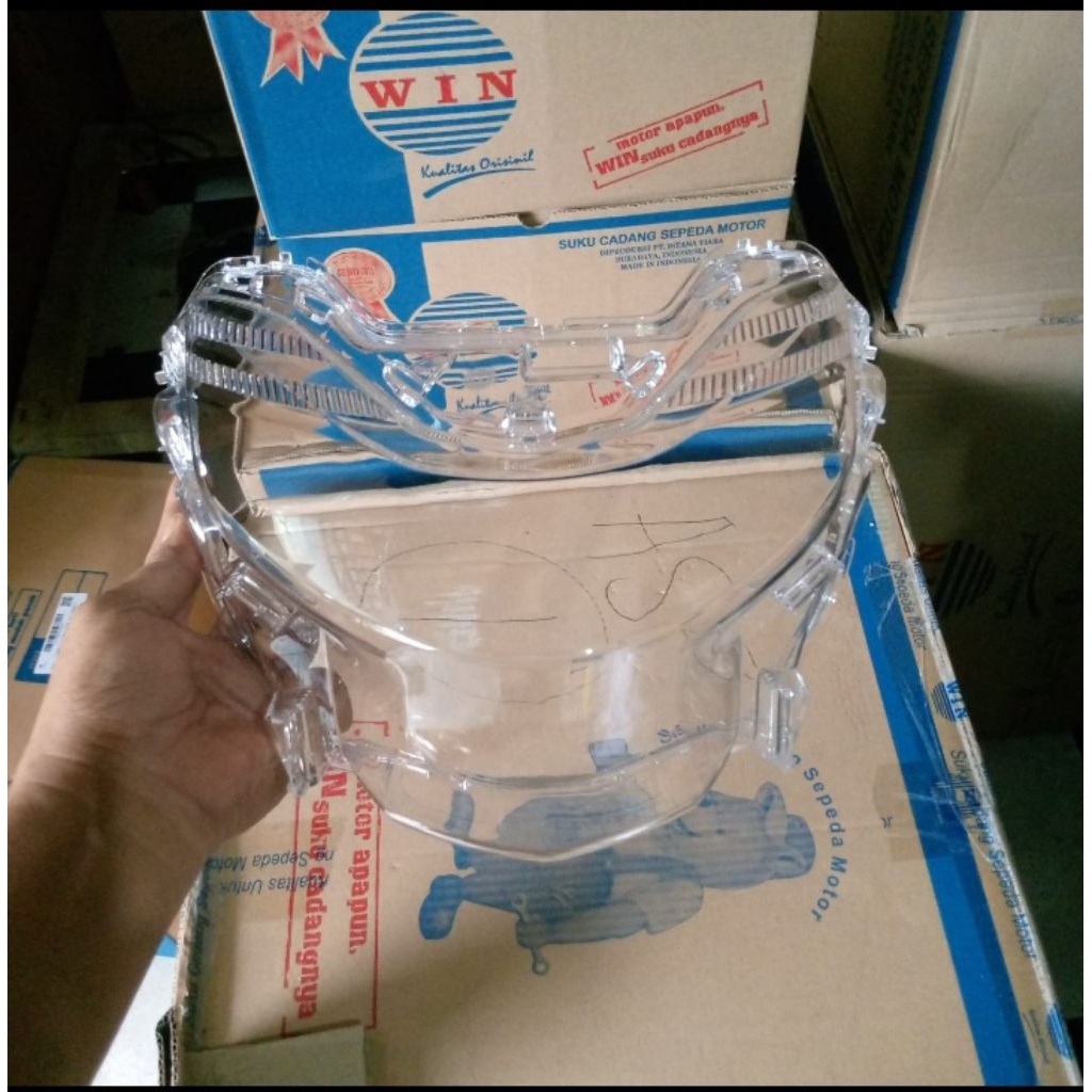 mika kaca lampu depan mio gear