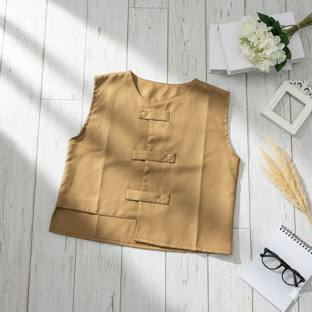 ATASAN VEST ROMPI KANCING / VEST OUTER ROMPI WANITA / ATASAN WANITA KOREAN