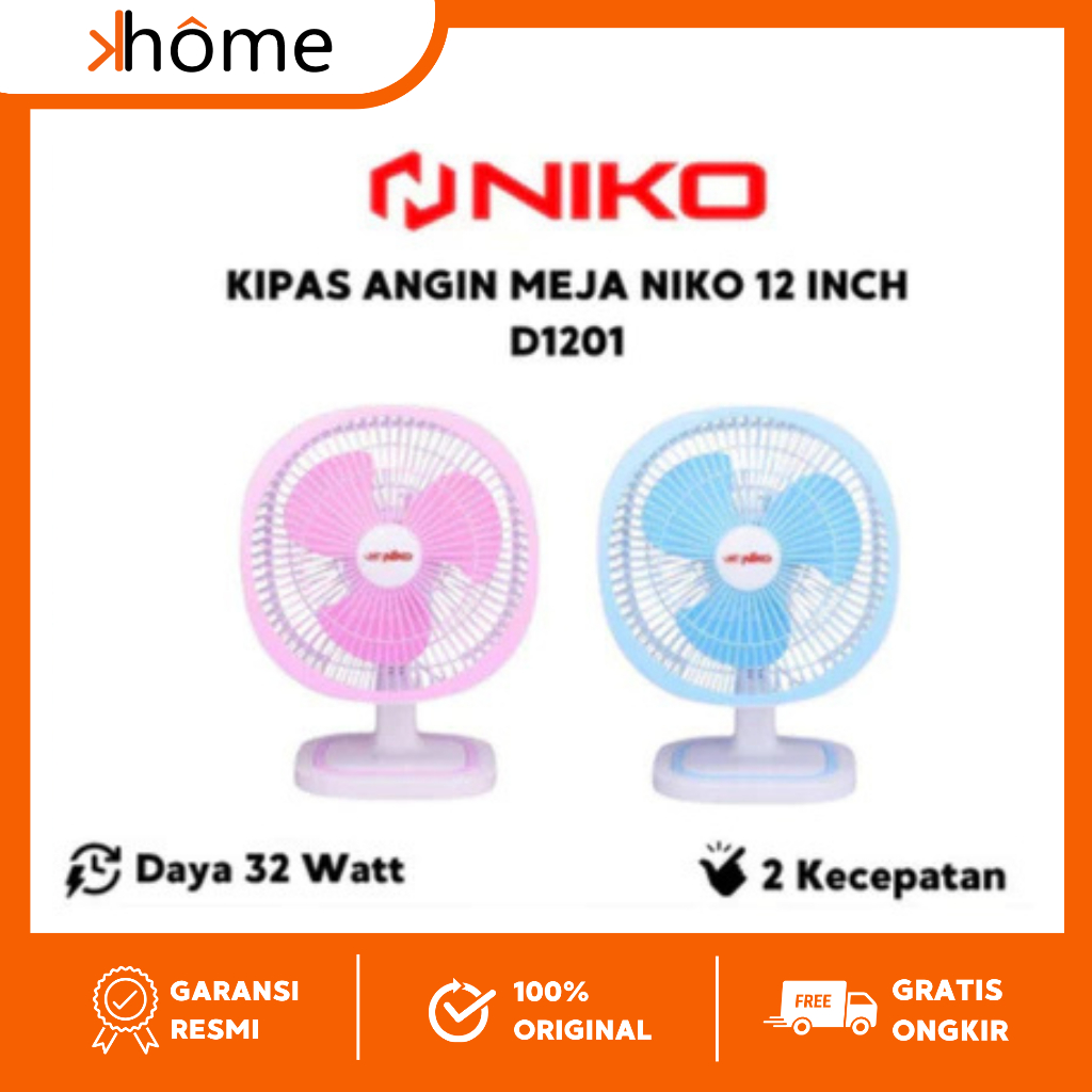 KIPAS ANGIN MEJA NIKO NKD-1201 / NKD 1201 12 INCH BERGARANSI