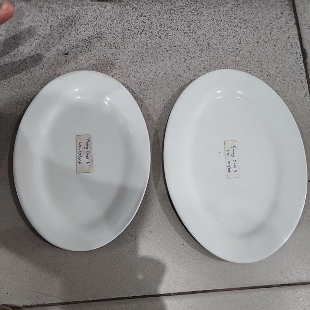 piring Oval keramik 8inch dan 9inch piring saji oval keramik
