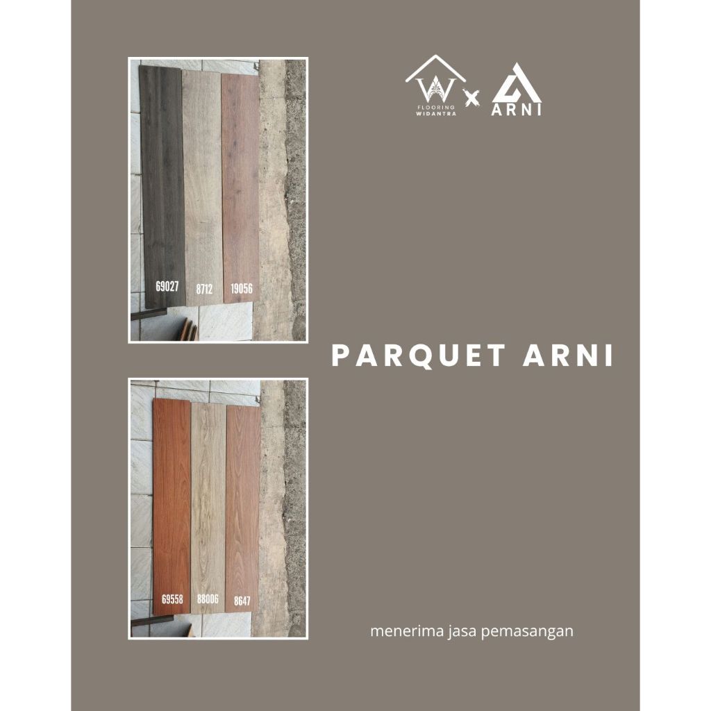 LANTAI PARKIT ARNI MOTIF KAYU TEBAL 8mm