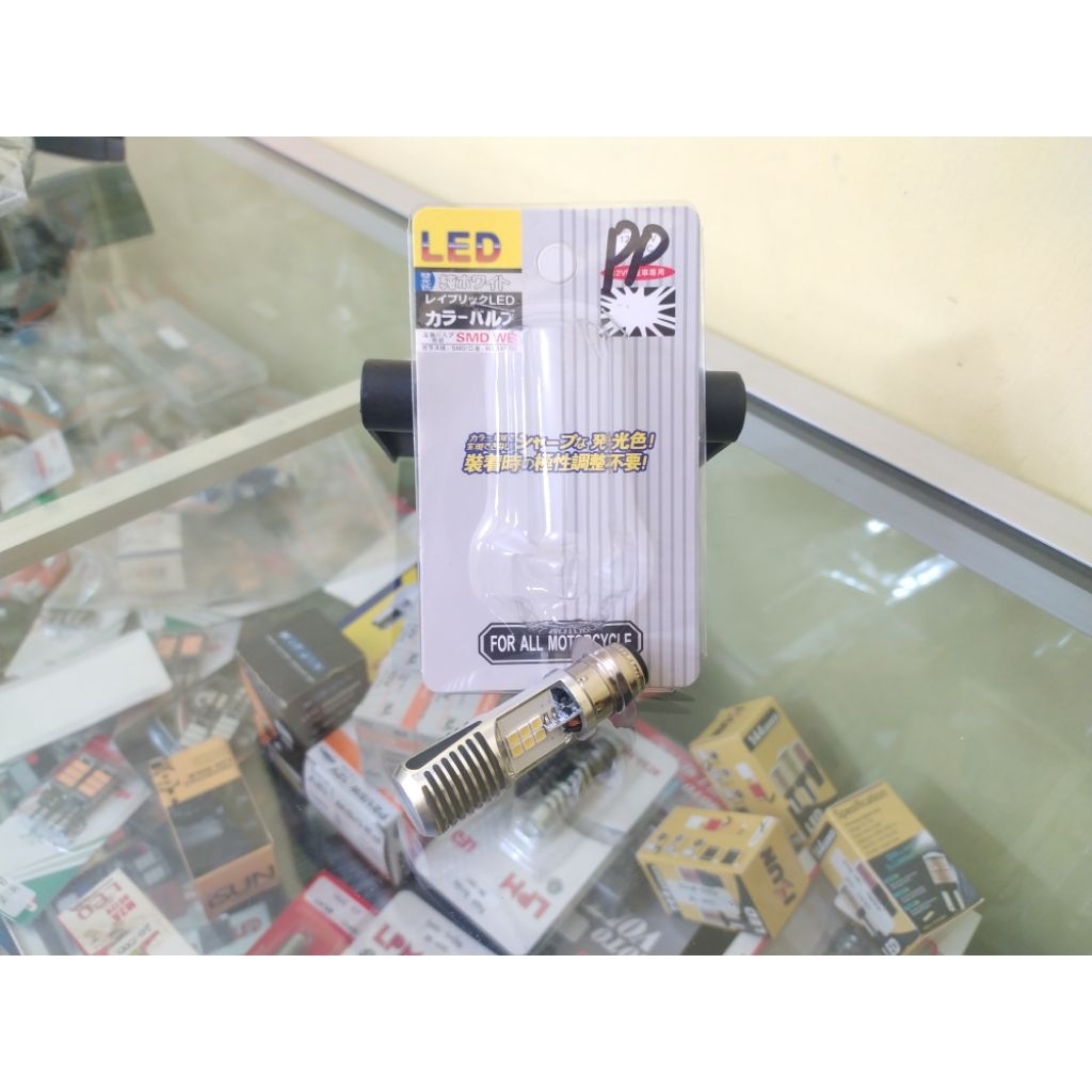 Lampu LED Motor H6 12 Mata