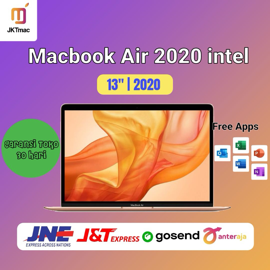 Macbook Air Retina 2020 13inch 8/128gb 8/256gb 8/512gb second original