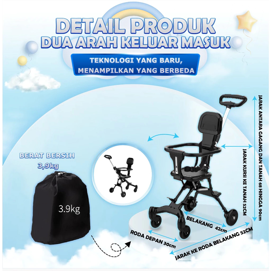Stroller Lipat Bayi Murah Praktis Dan Stabil