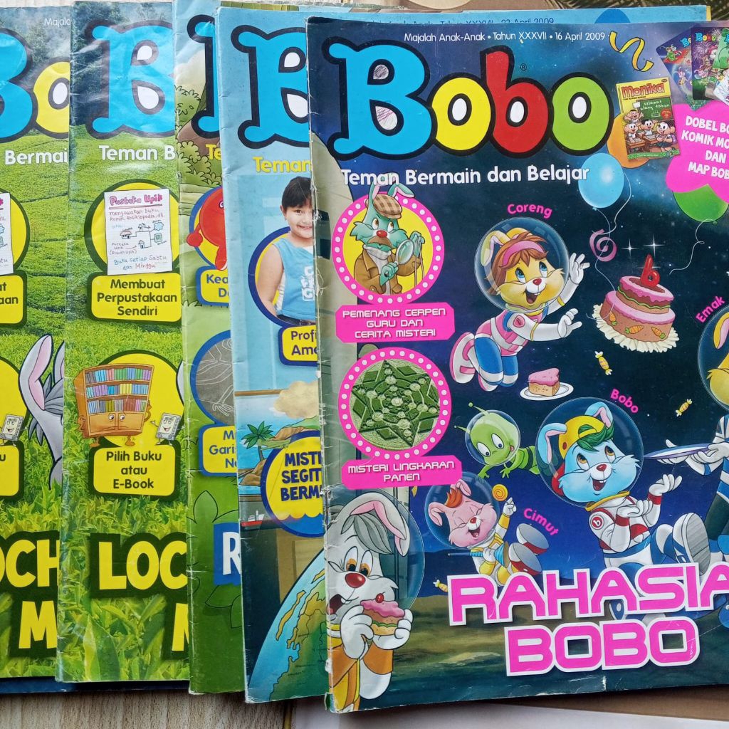 Majalah bobo tahun 2009 2010 2016Edisi 1 2 4 5 6 12 13 15 16 20 24 27 28 33 41 48 50 52 53Tahun 2010