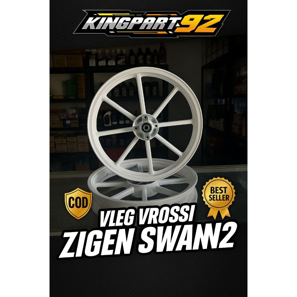VELG VROSSI ZIGEN SWAN RX KING PUTIH RING 17 VELG VROSSI ZIGEN SWAN PNP RX KING