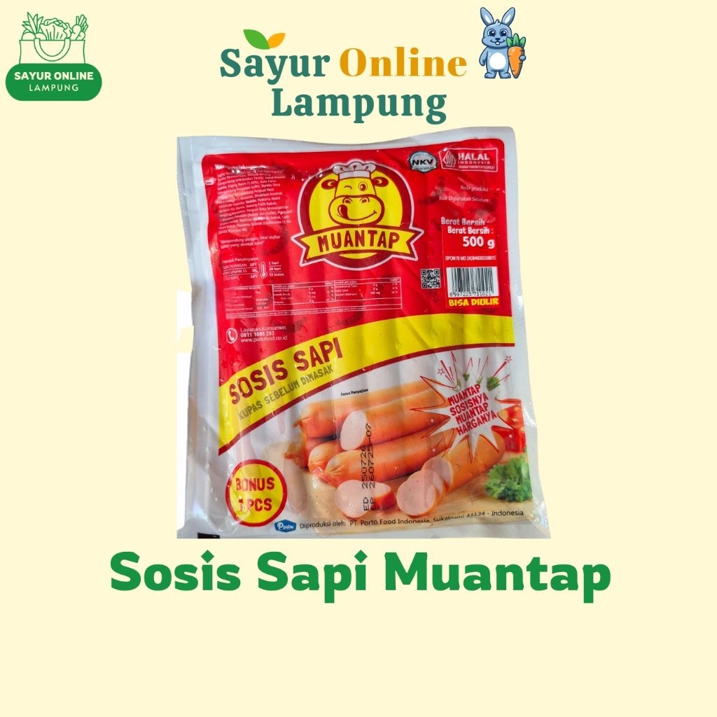 Sosis Sapi Muantap - Frozen Food - Sayur Online Lampung