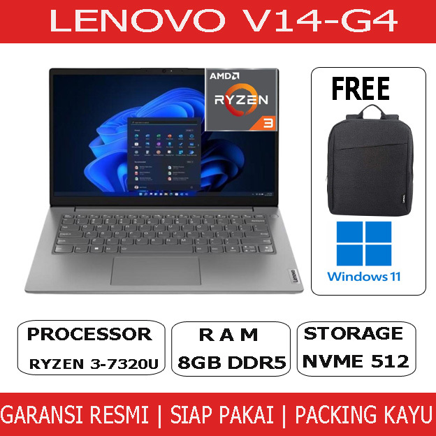 LAPTOP LENOVO V14 G4 RYZEN R3-7320U/8GB/512GB/14" FHD/W11 / NOTEBOOK/LEPTOP/NETBOOK