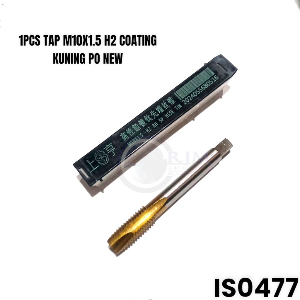 1pcs hand tap HSSE M10X1.5 Tap Baut 14 Drat Kasar coating kuning new