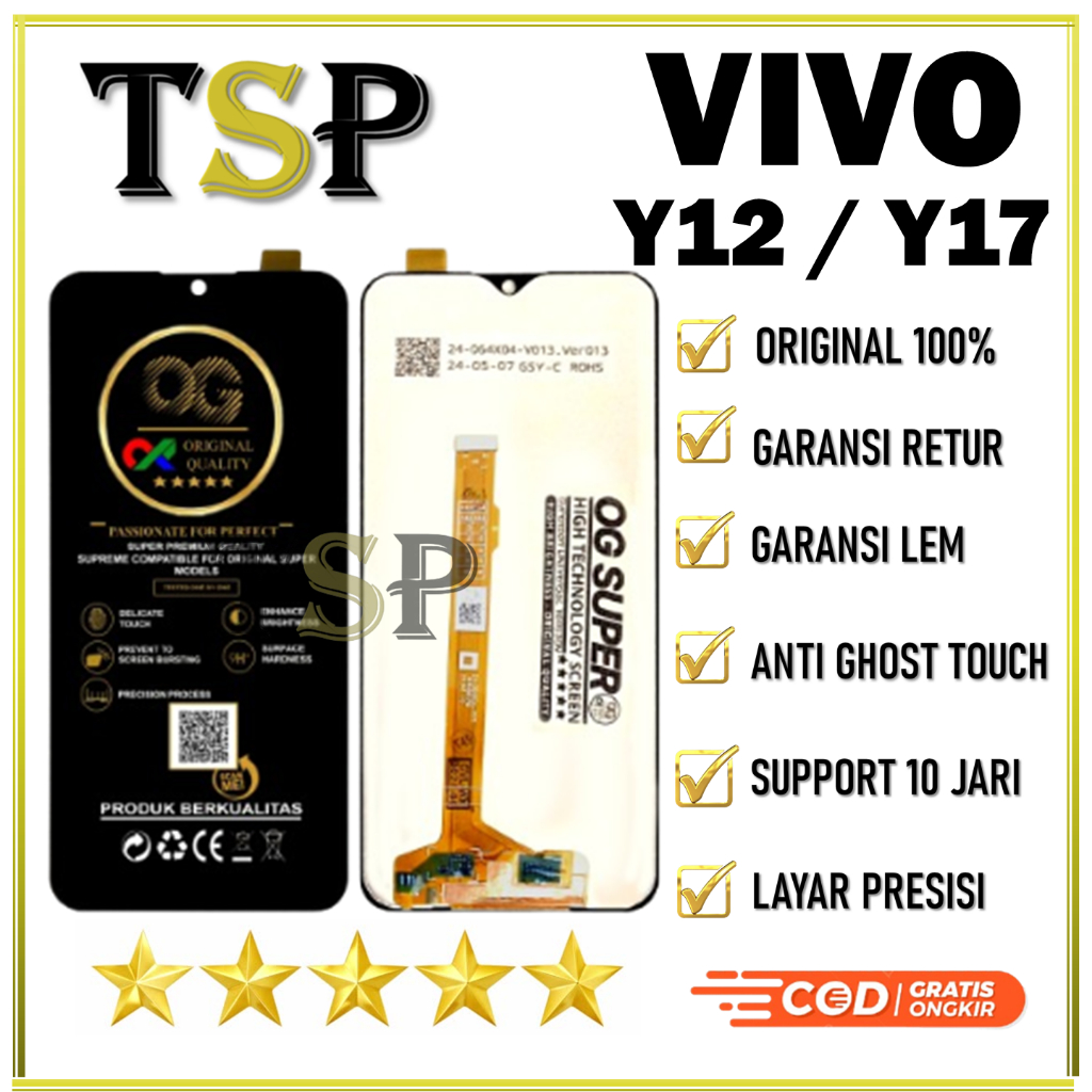 LCD VIVO Y12 / Y17 Fullset original Layar hp Touchscreen asli Sentuh Versi Tinggi