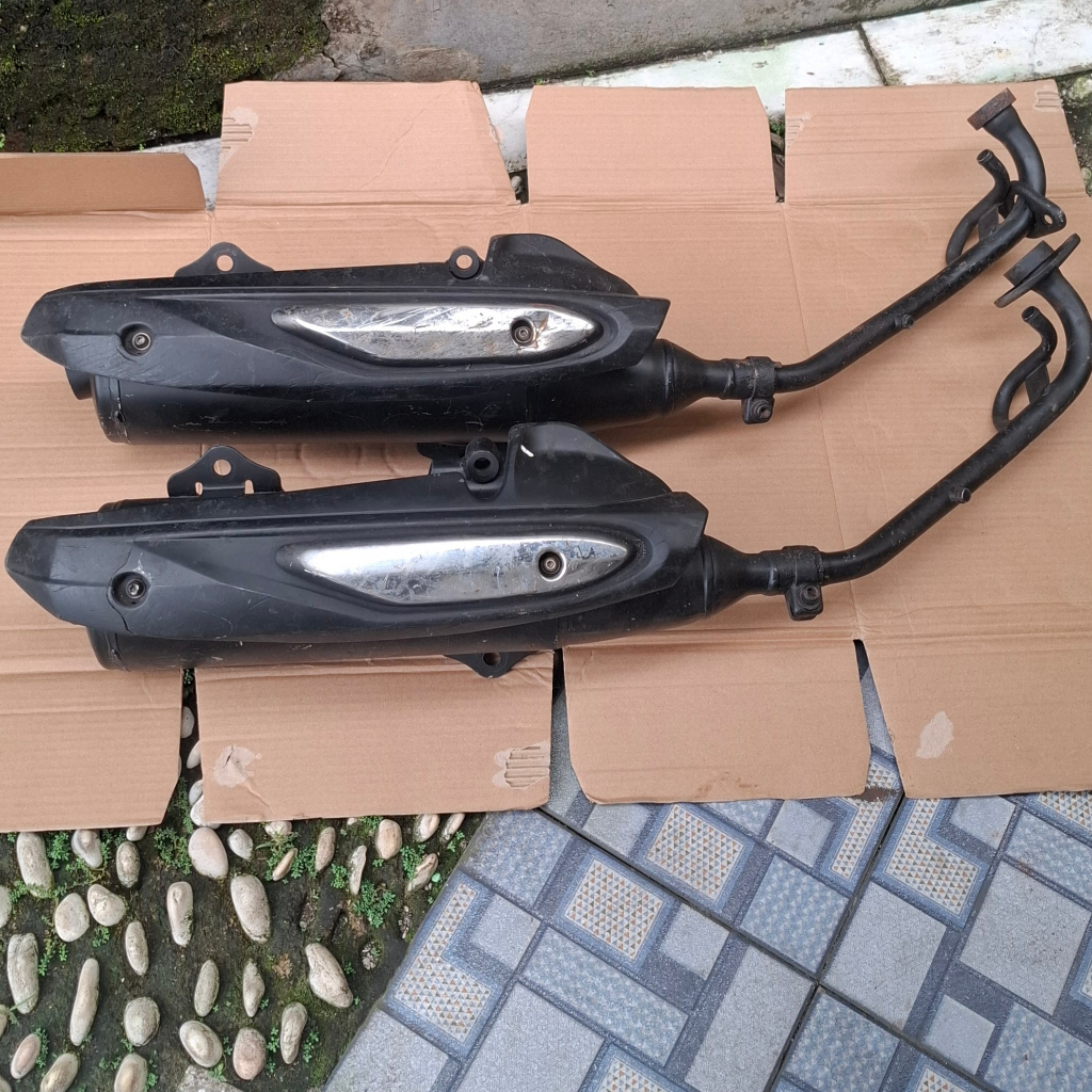 Knalpot xeon karbu standar original copotan