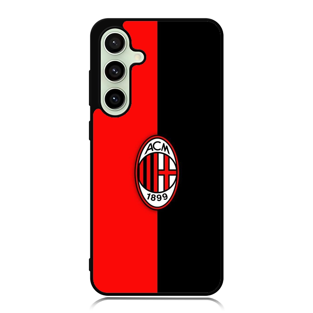 Case Phone Series Samsung A56 A36 A26 A55 A54 A53 A52 A51 A50 5G Tpu Softcase AC Milan Black And Red