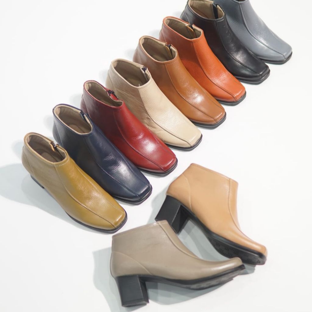 Sepatu Boots wanita Kulit sapi asli