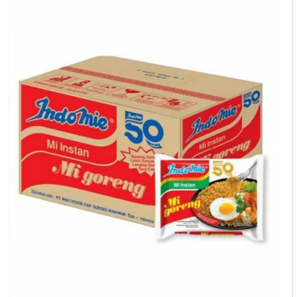 Indomie goreng 1 dus rasa ayam bawang, mie goreng indomie