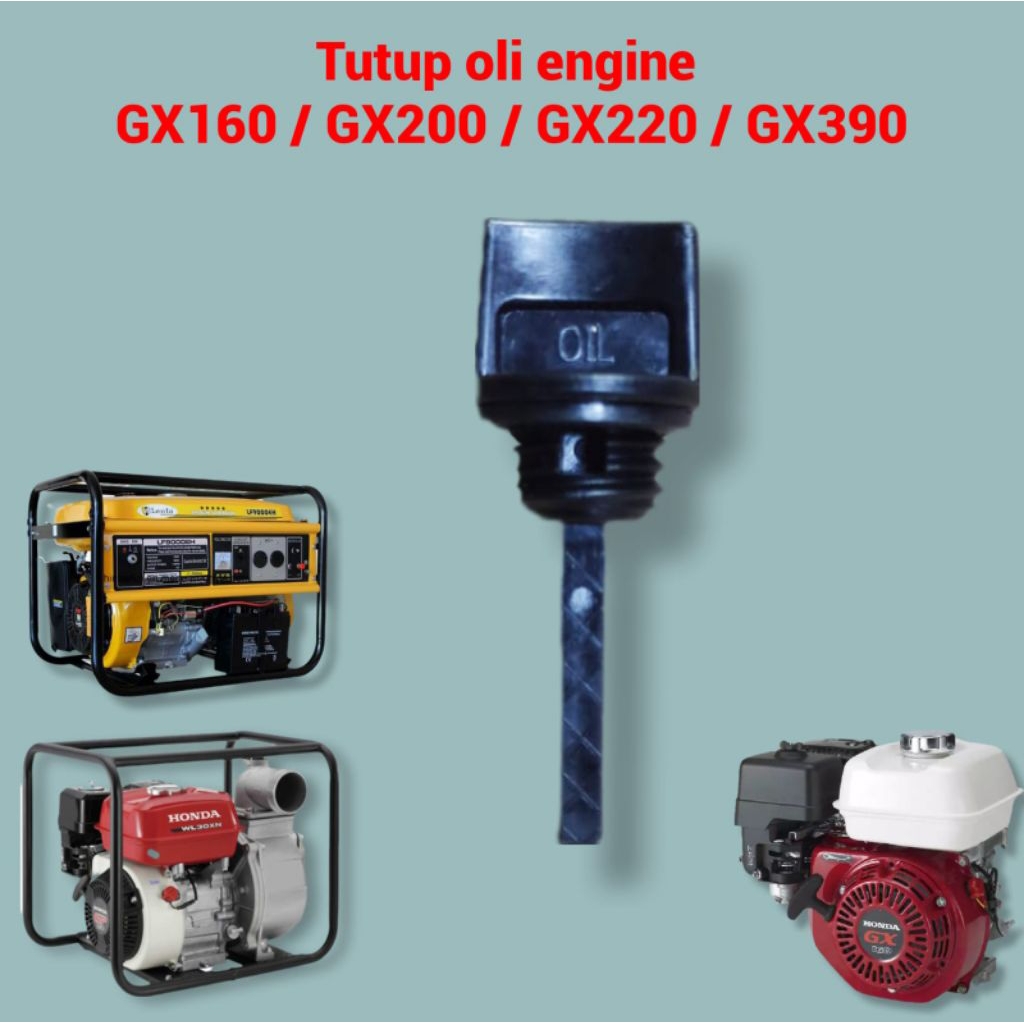 Tutup oli engine GX 160 200 390 genset 2,5kw drat ukur oil diesel Alkon sedot air HONDA umum
