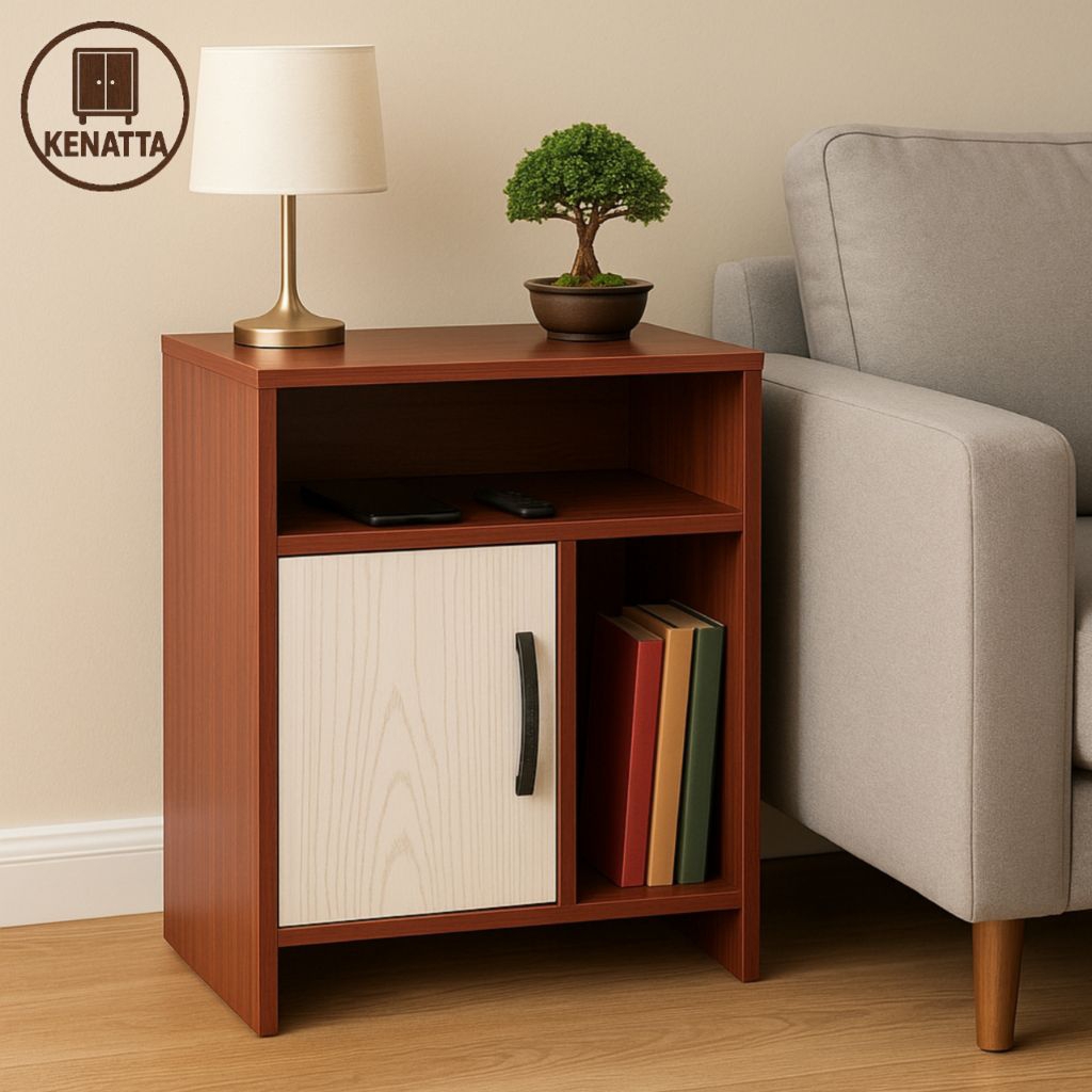 meja nakas/lemari nakas/rak lemari buku/lemari kayu mini/rak buku kayu/rak minimalis