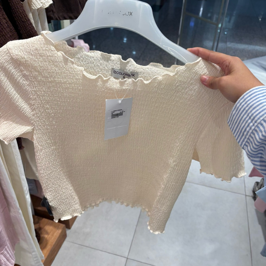 kaos teksture lengan pendek colorbox sale